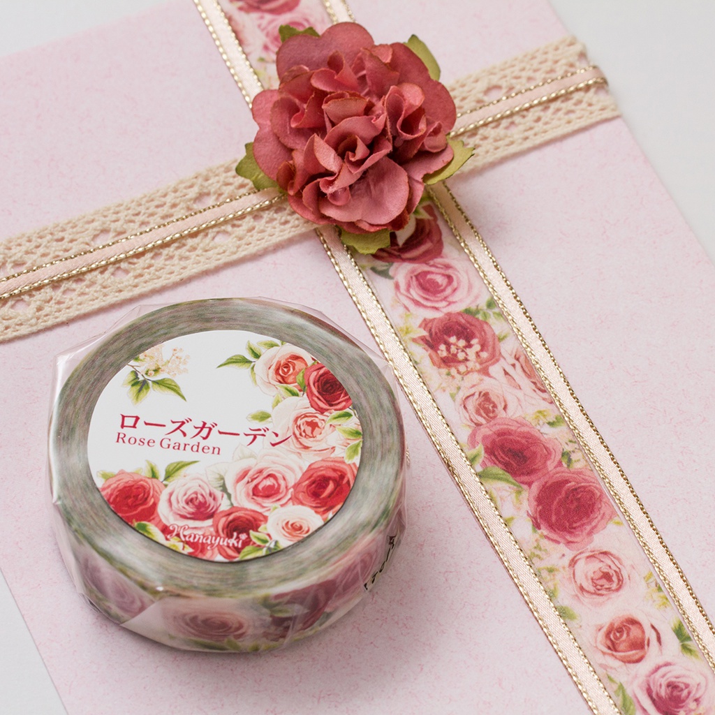 ローズガーデンのマスキングテープ《Hanayukiオリジナルイラスト》