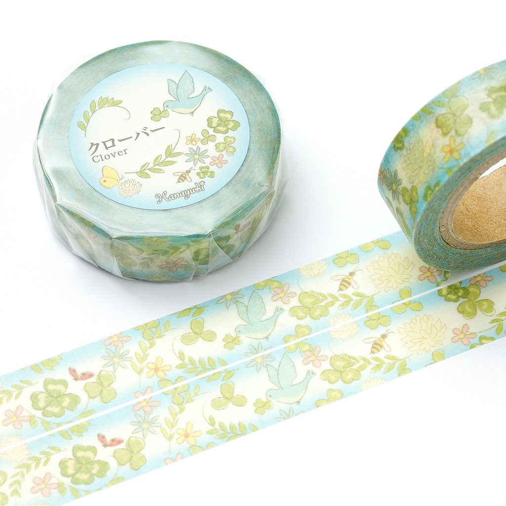 クローバーのマスキングテープ《Hanayukiオリジナルイラスト》