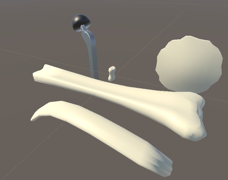 【FBXのみ】人骨パーツ詰め合わせ