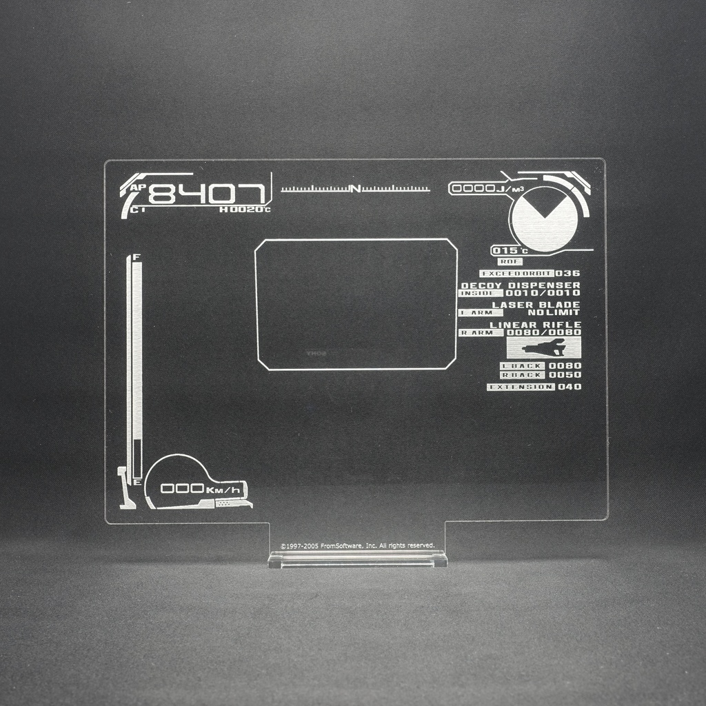 コクピット視点アクリルパネル_LEDライト用(ARMORED CORE LAST RAVEN)