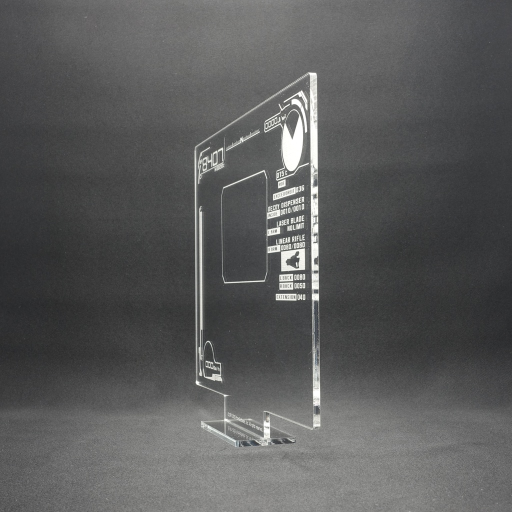 コクピット視点アクリルパネル_LEDライト用(ARMORED CORE LAST RAVEN)