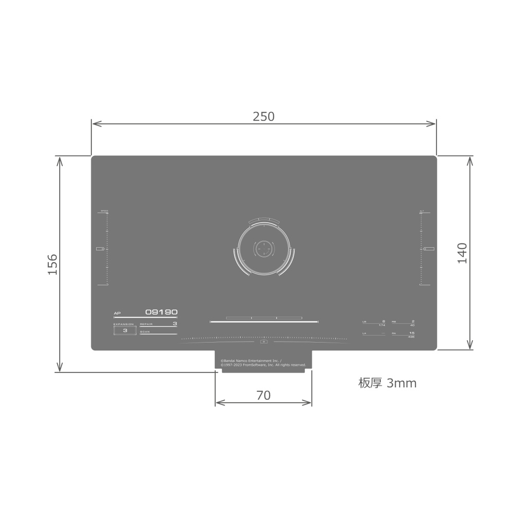 "ACⅥ" コクピット視点アクリルパネル_LEDライト用(ARMORED CORE Ⅵ FIRES OF RUBICON)