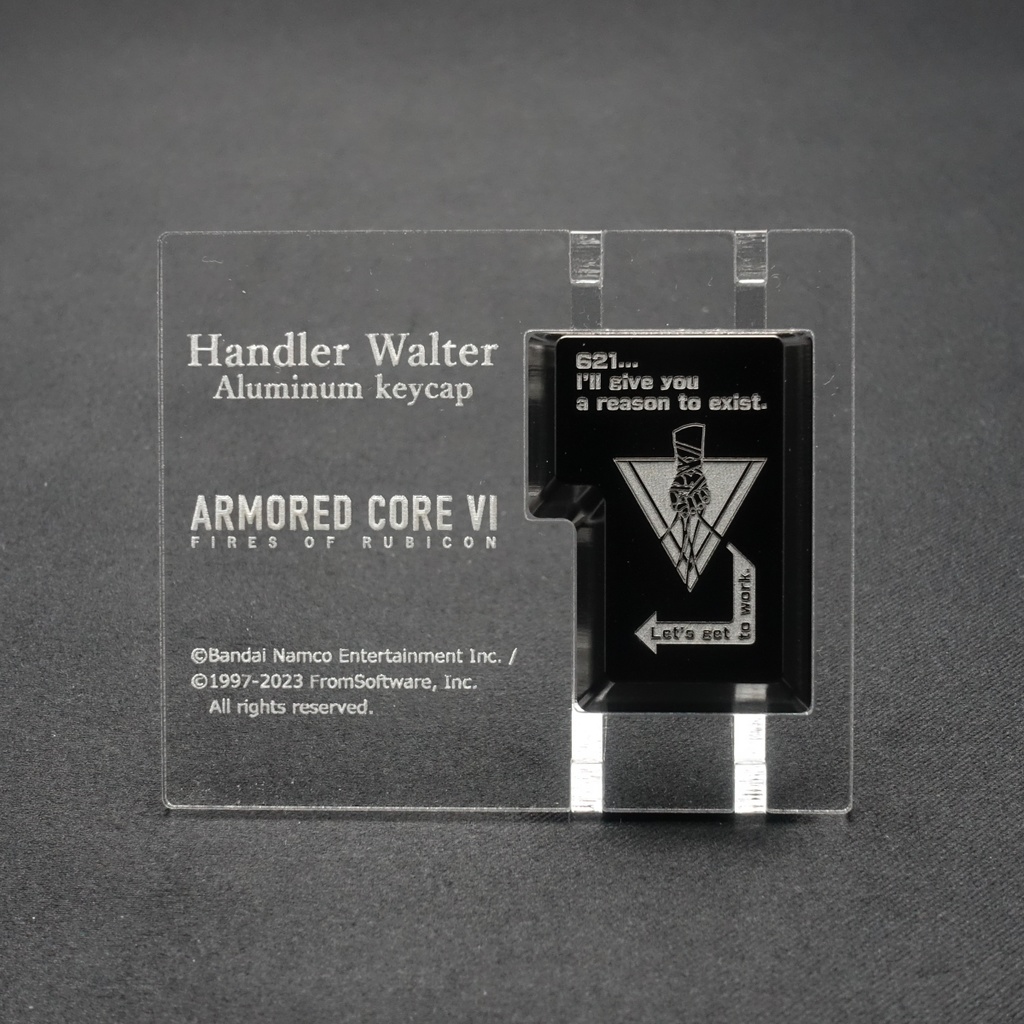 "ハンドラー・ウォルター" アルミ削り出しキーキャップ(ARMORED CORE Ⅵ FIRES OF RUBICON)