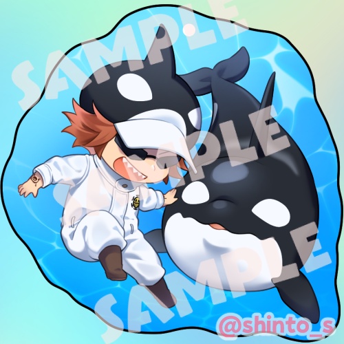 水面アクキー　シャチ