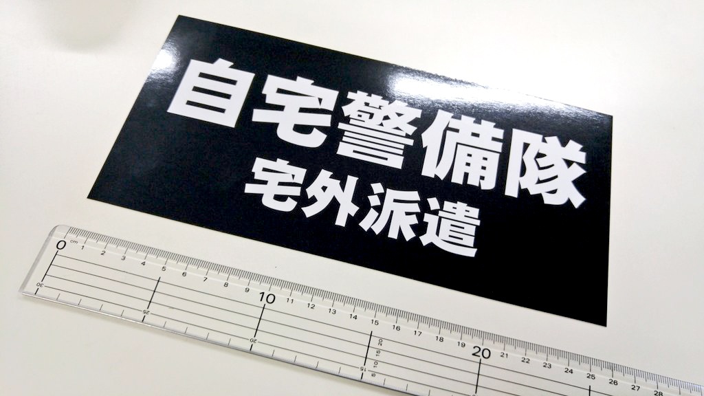 自宅警備隊公式背面章3枚セット(隊員統一装備衣装用)