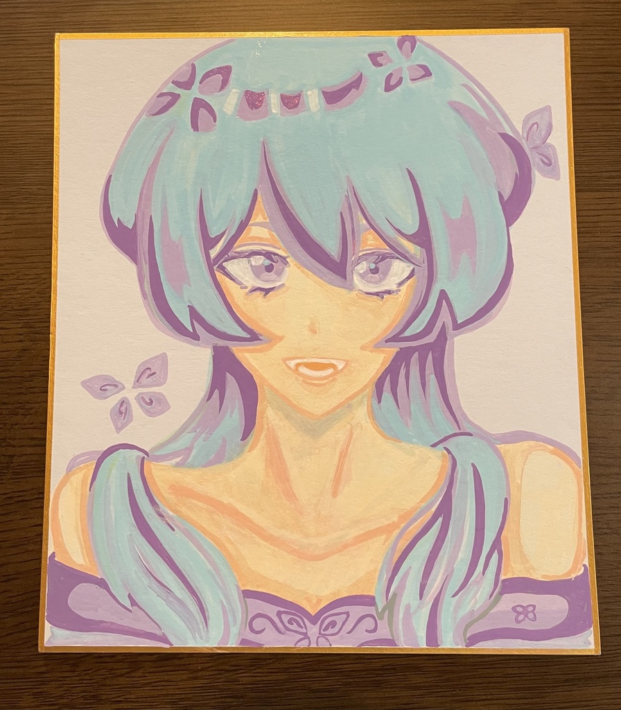 蝶々　色紙イラスト原画