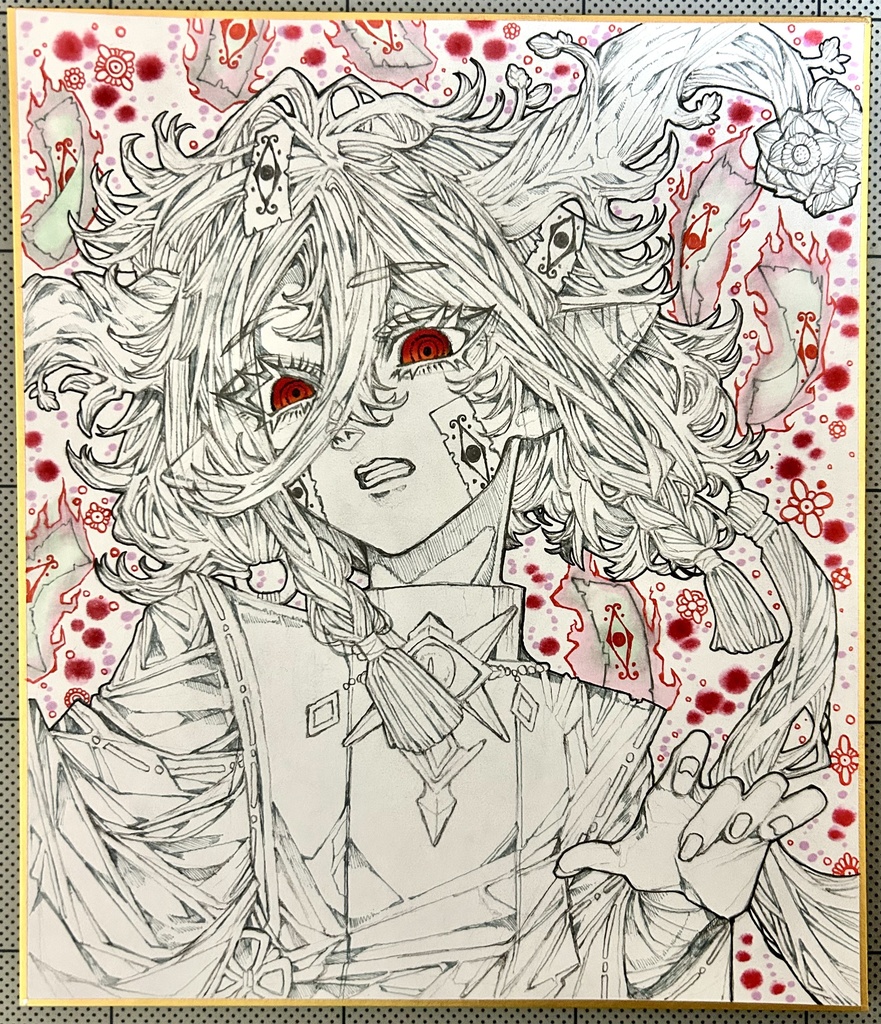 【原画】怪裏 【色紙】