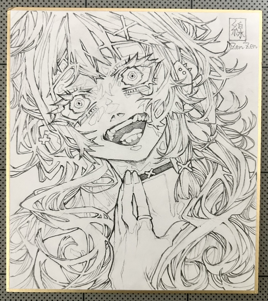 drawing «３»