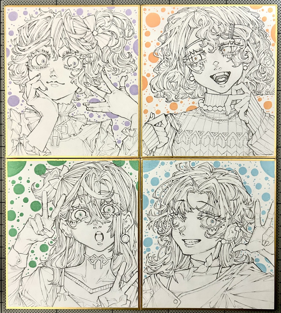 【原画】きまぐれ色紙③【小色紙】