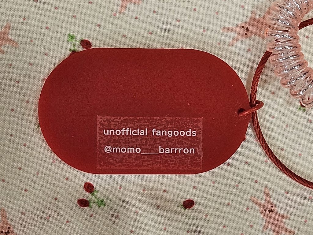 ネームロゴアクリルキーホルダー 全7色