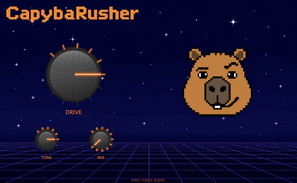 【無料】CapybaRusher - 8-Bit Distortion/Crusher Plugin