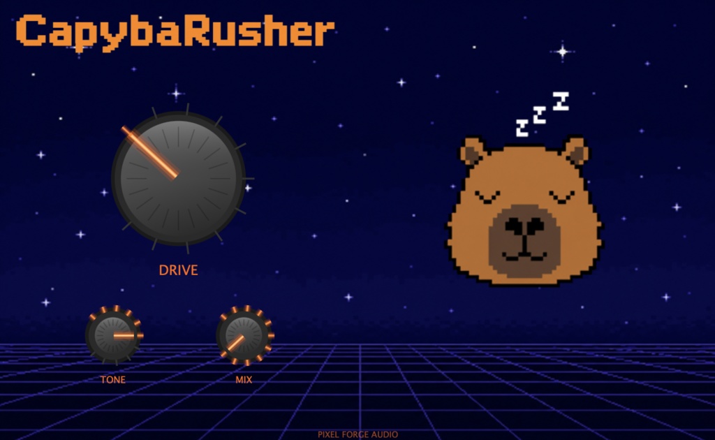 【無料】CapybaRusher - 8-Bit Distortion/Crusher Plugin