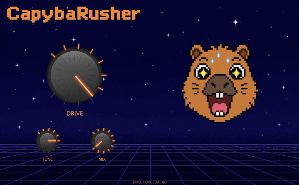 【無料】CapybaRusher - 8-Bit Distortion/Crusher Plugin