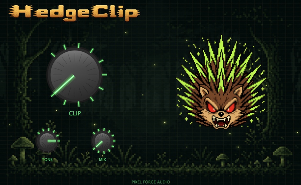 【サチュレータープラグイン】HedgeClip - 8-Bit Clipper/Saturator Plugin