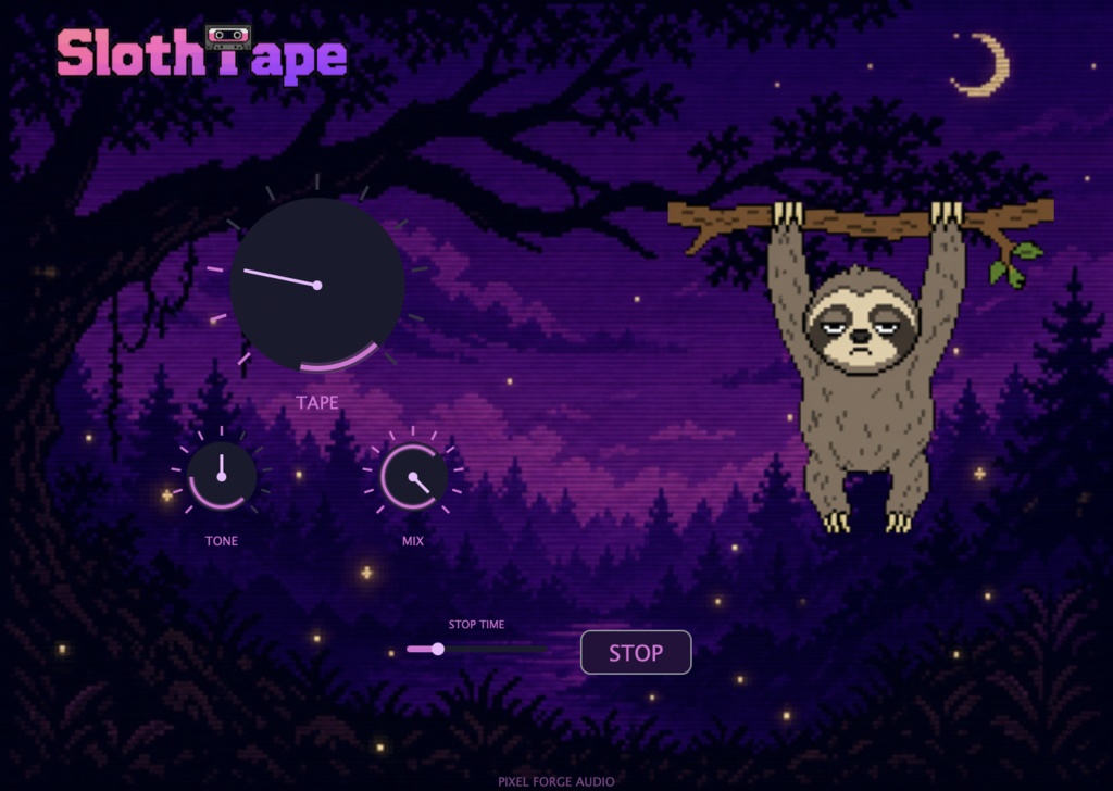 【テープストッププラグイン】SlothTape - Lo-Fi Tape Saturation Plugin