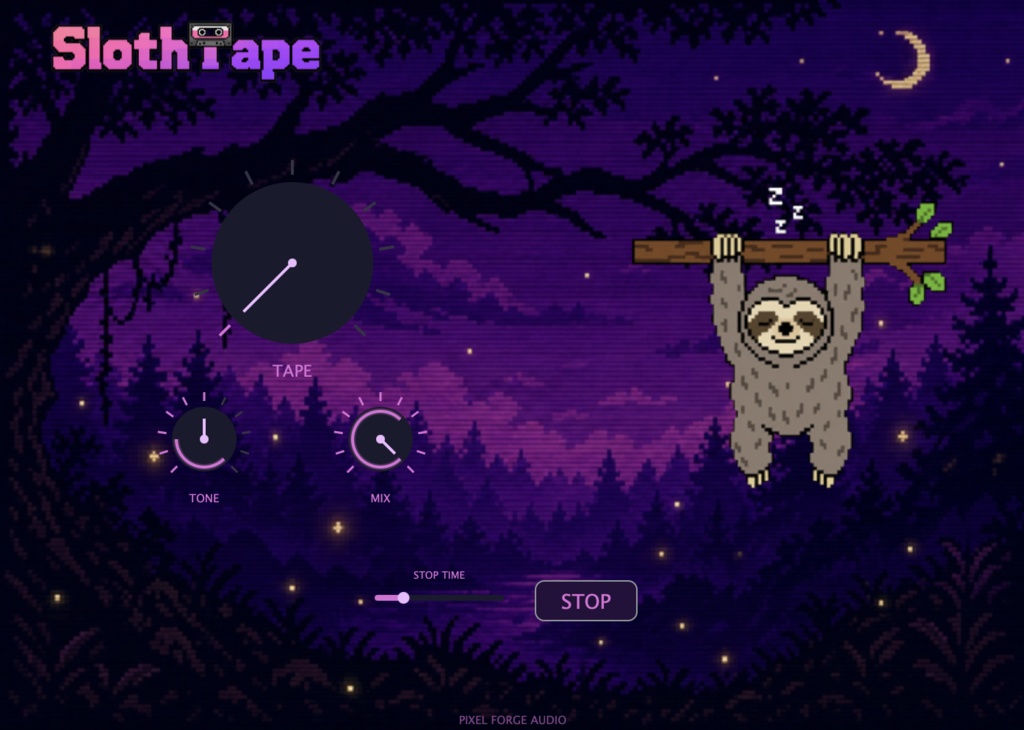 【テープストッププラグイン】SlothTape - Lo-Fi Tape Saturation Plugin