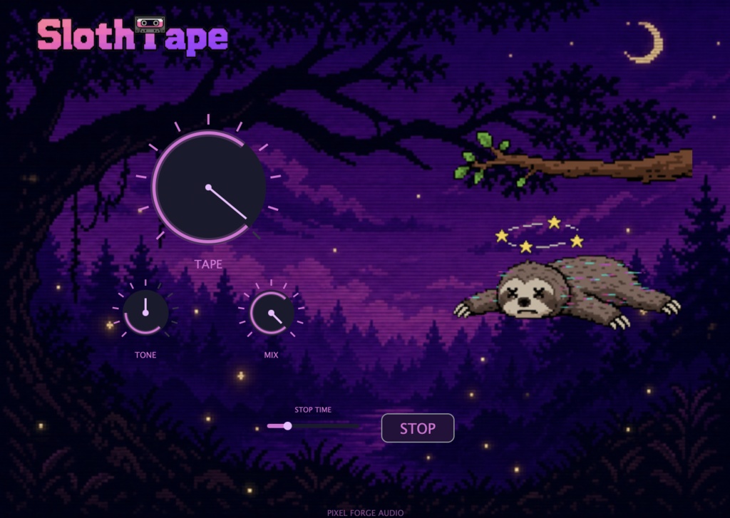 【テープストッププラグイン】SlothTape - Lo-Fi Tape Saturation Plugin