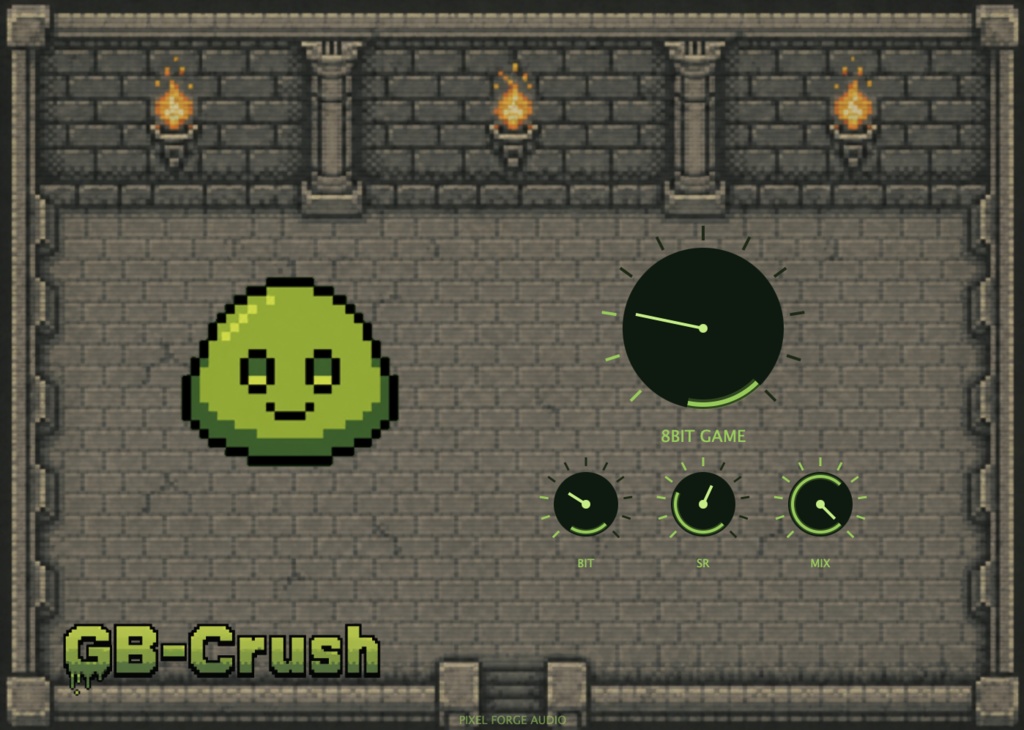 【ゲームサウンドエフェクト】GB-Crush - Game Boy Style Bit Crusher Plugin