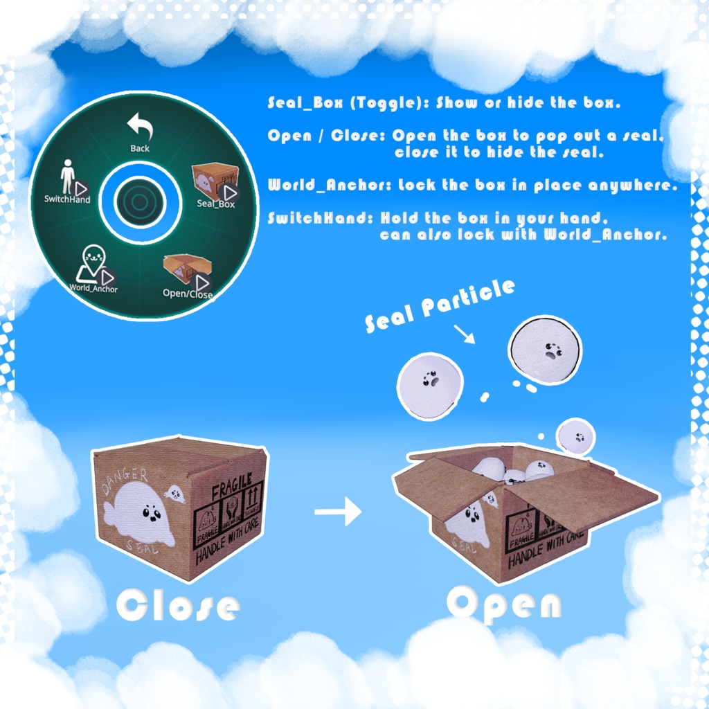 Seal Box | 箱の中にアザラシ | Vrchat対応 |