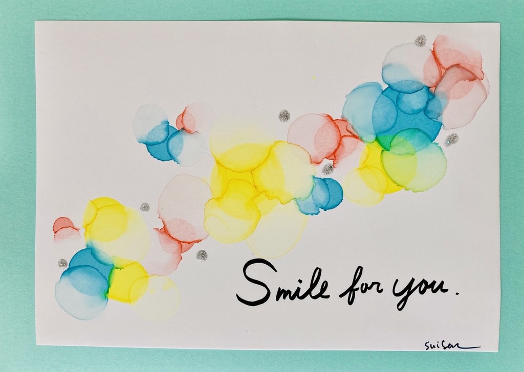 世界にひとつだけの筆文字withアルコールインクアート✨