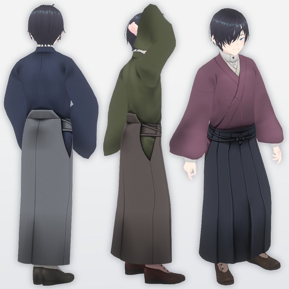 【VRoid】書生風和装【無料有】