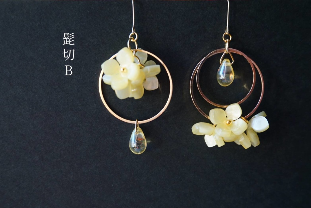 【送料込】刀剣乱舞イメージあじさいピアス・イヤリング