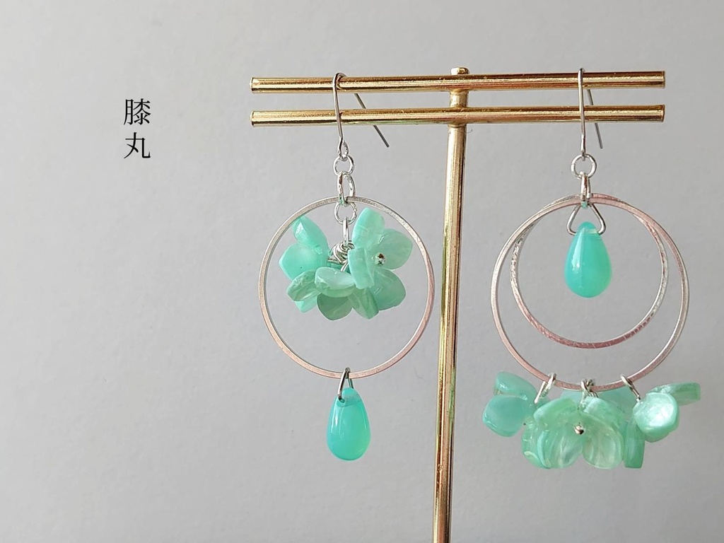 【送料込】刀剣乱舞イメージあじさいピアス・イヤリング