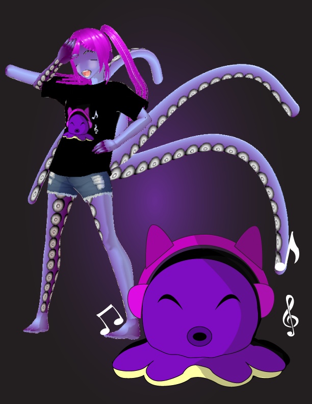 purple octopus Poline