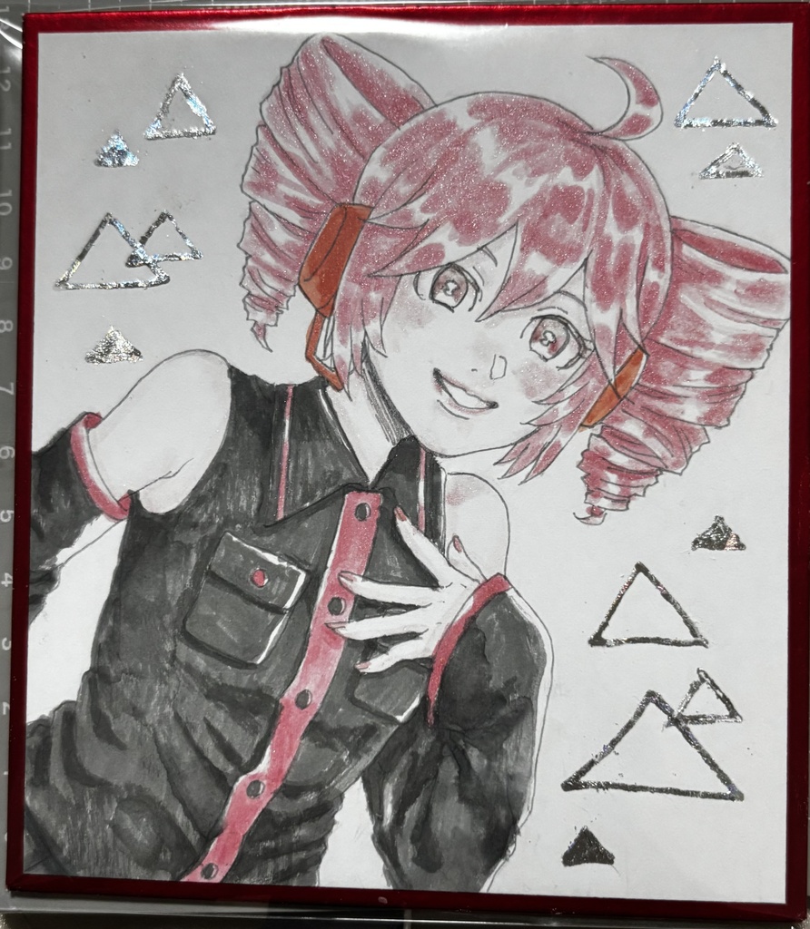 【手描きミニ色紙】重音テト/ボーカロイド