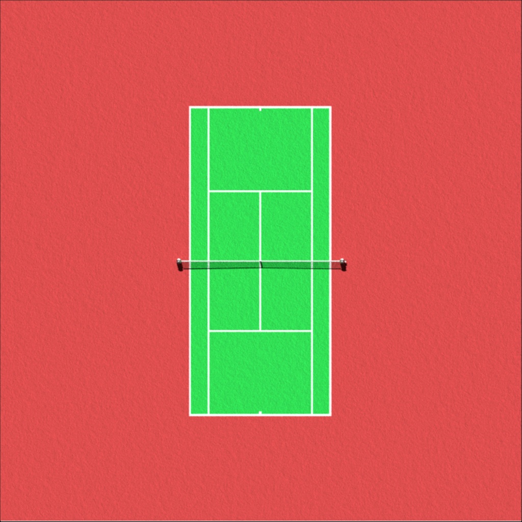 テニスコート3Dモデル（硬式用/軟式用セット）