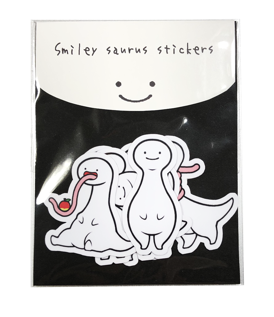Smiley saurus stickers