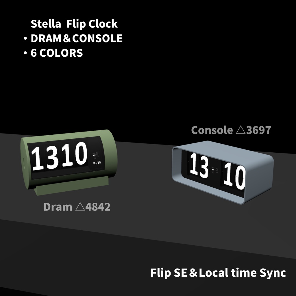 パタパタ動くフリップ時計 (Flip Clock & Calendar)