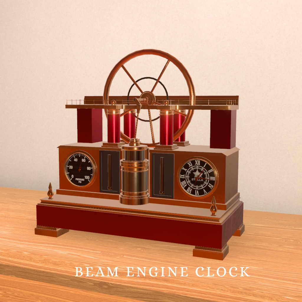 【VRC向け】Beam Engine Clock / 蒸気ビームエンジン時計