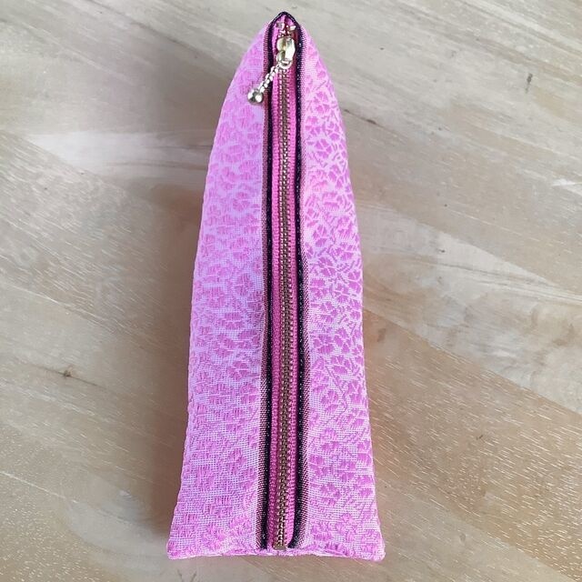 【撫子】畳縁 テトラ型 ペンケース ピンク 大人可愛い 和風