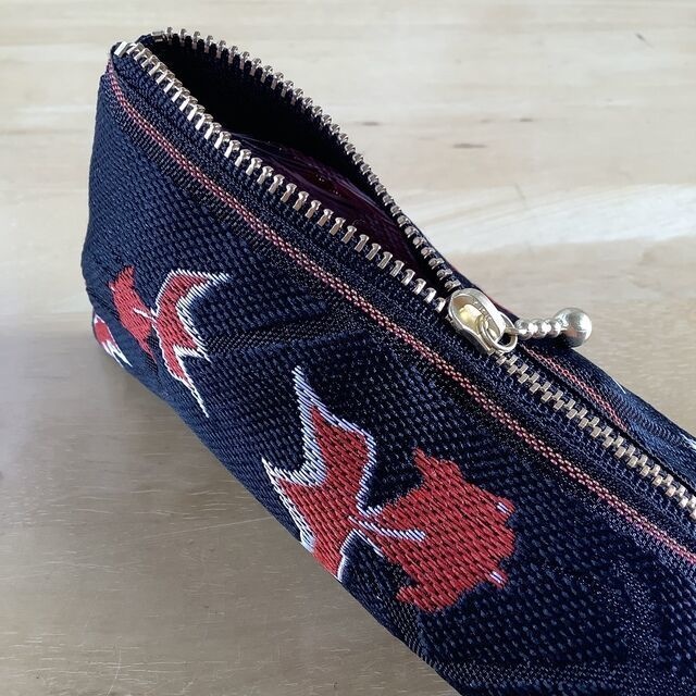 【金魚】畳縁 テトラ型 ペンケース 黒 和風 シノワズリ