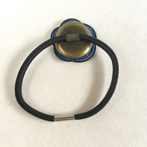 水引製 レトロカラー お花のヘアゴム