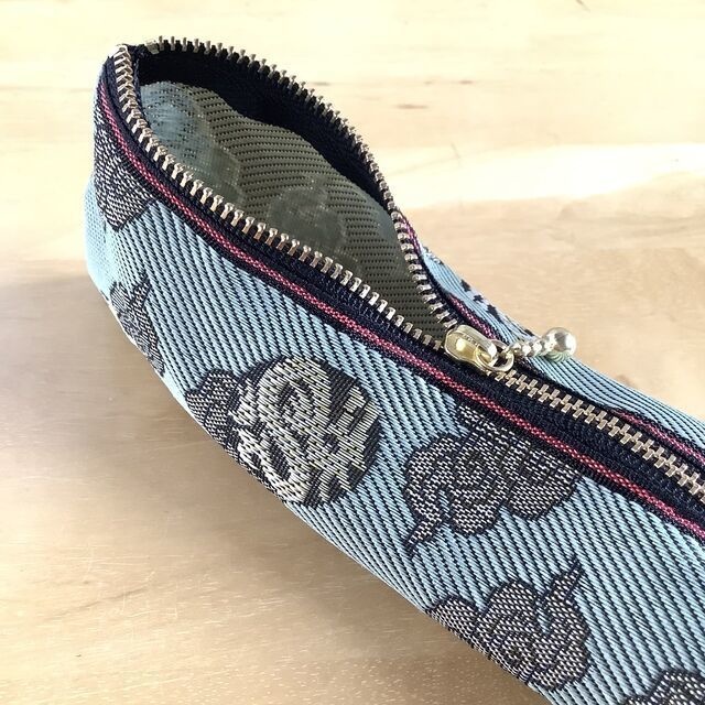 【雲龍】畳縁 テトラ型 ペンケース グレー ドラゴン 和風 雲竜 おうち時間