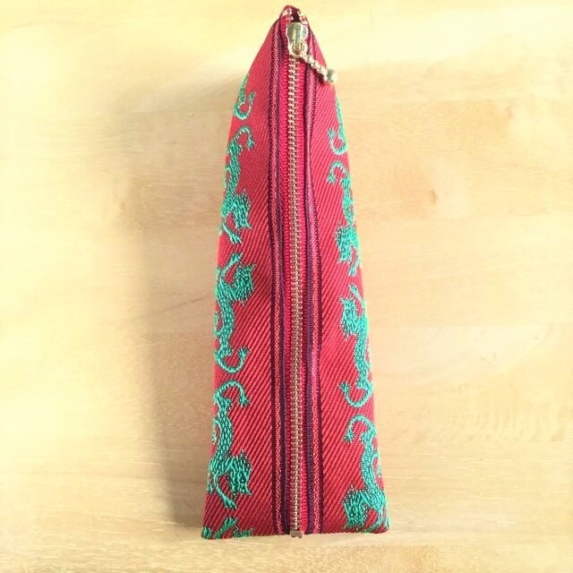 【ドラゴン】畳縁 テトラ型 ペンケース 龍 竜 チャイナ シノワズリ