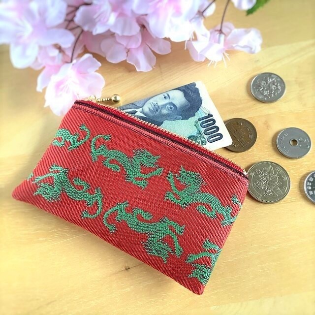 【ドラゴン】畳縁 テトラ型 ペンケース 龍 竜 チャイナ シノワズリ