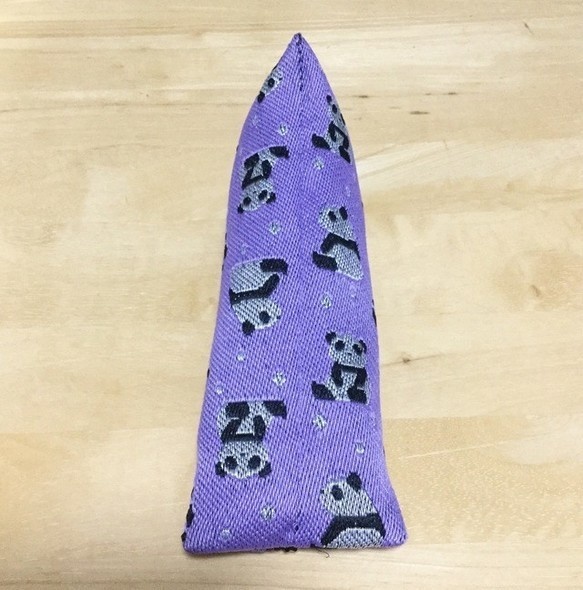 【パンダ】畳縁 テトラ型 ペンケース 熊猫 熊貓 紫 チャイナ