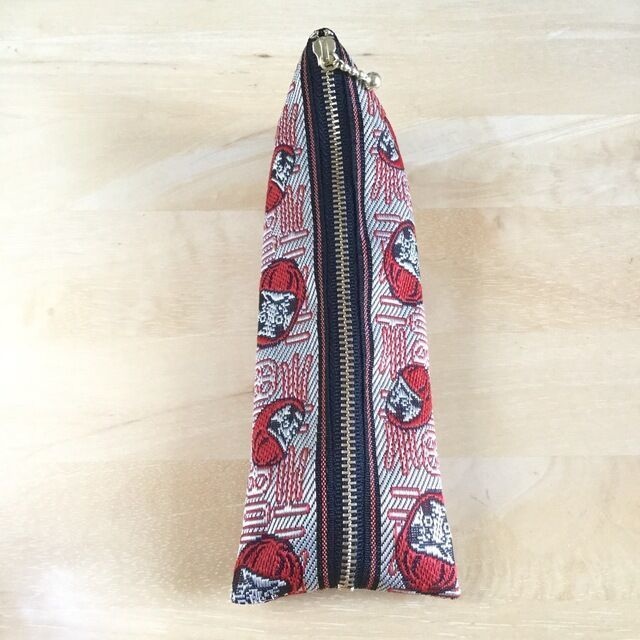 【ダルマ】畳縁 テトラ型 ペンケース 達磨 だるま 金 縁起物