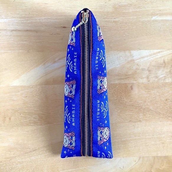 【アマビエ】畳縁 テトラ型 ペンケース 紺 疫病退散