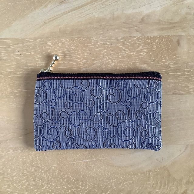 【鯖唐草】畳縁 ぺたんこ カードケース 小銭入れ カードケース ニュアンスカラー 唐草文様