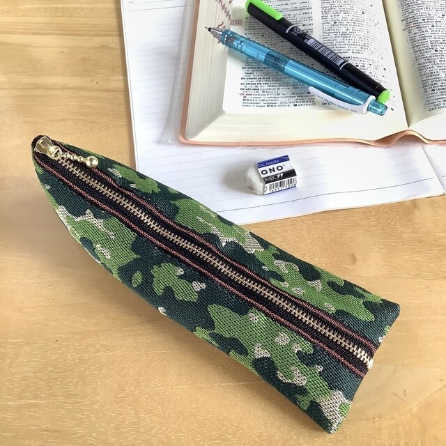 【迷彩】畳縁 ぺたんこ ミニポーチ 小銭入れ カードケース カモフラージュ ミリタリー