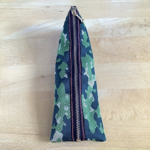 【迷彩】畳縁 テトラ型 ペンケース アーミー カーキ カモフラージュ