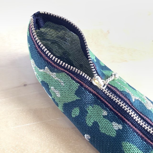 【迷彩】畳縁 テトラ型 ペンケース アーミー カーキ カモフラージュ