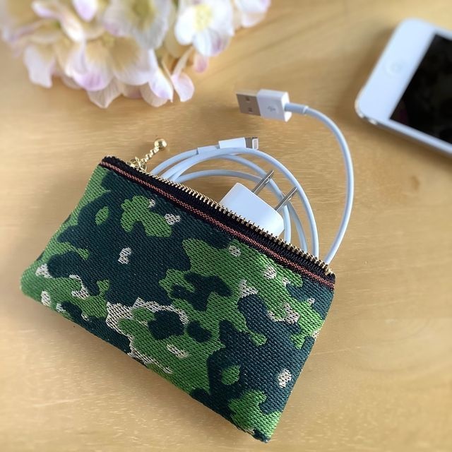 【迷彩】畳縁 テトラ型 ペンケース アーミー カーキ カモフラージュ