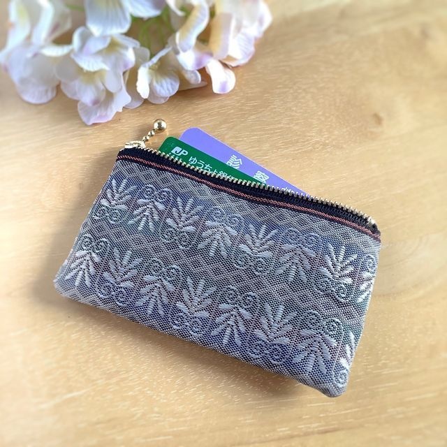 【オリエンタル】畳縁 ぺたんこ ミニポーチ 小銭入れ カードケース ニュアンスカラー