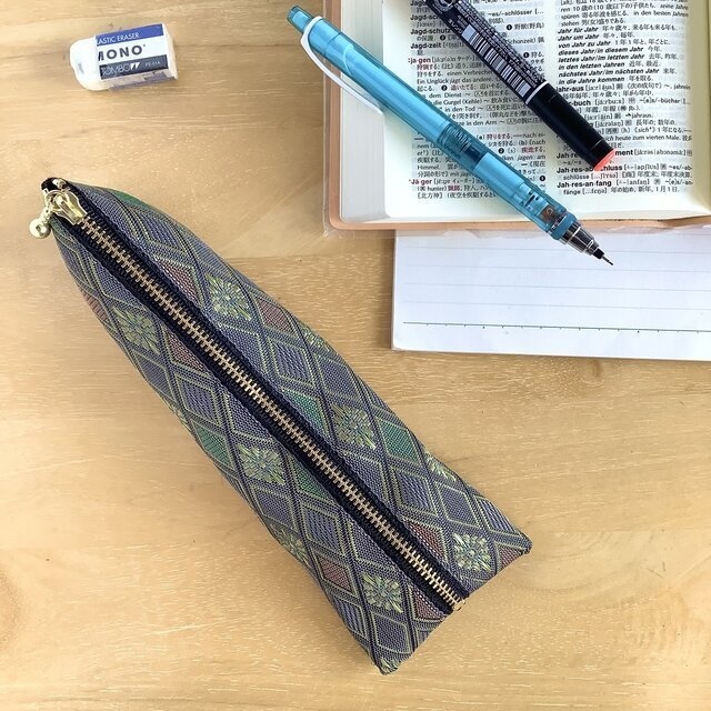 【雲居】畳縁 花菱 ぺたんこ ミニポーチ カードケース 小銭入れ ニュアンスカラー