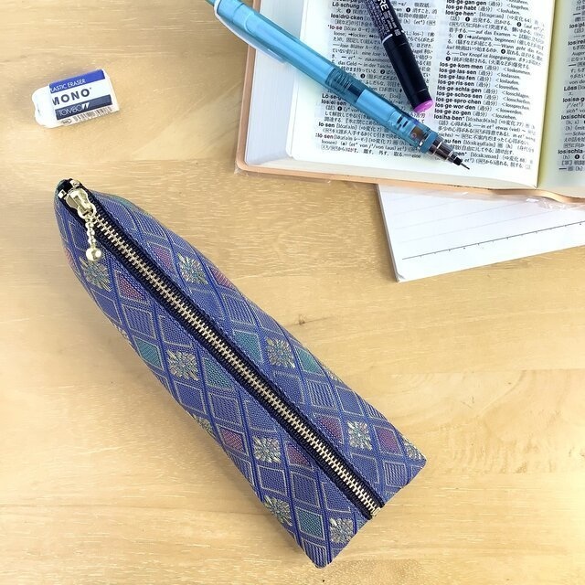 【秋の気配】畳縁 花菱 ぺたんこ 小銭入れ ミニポーチ カードケース ニュアンスカラー